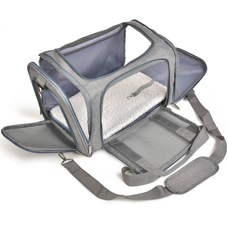 Bolsa Transportadora Soft Side para Pets – Viagem, Avião e Passeios