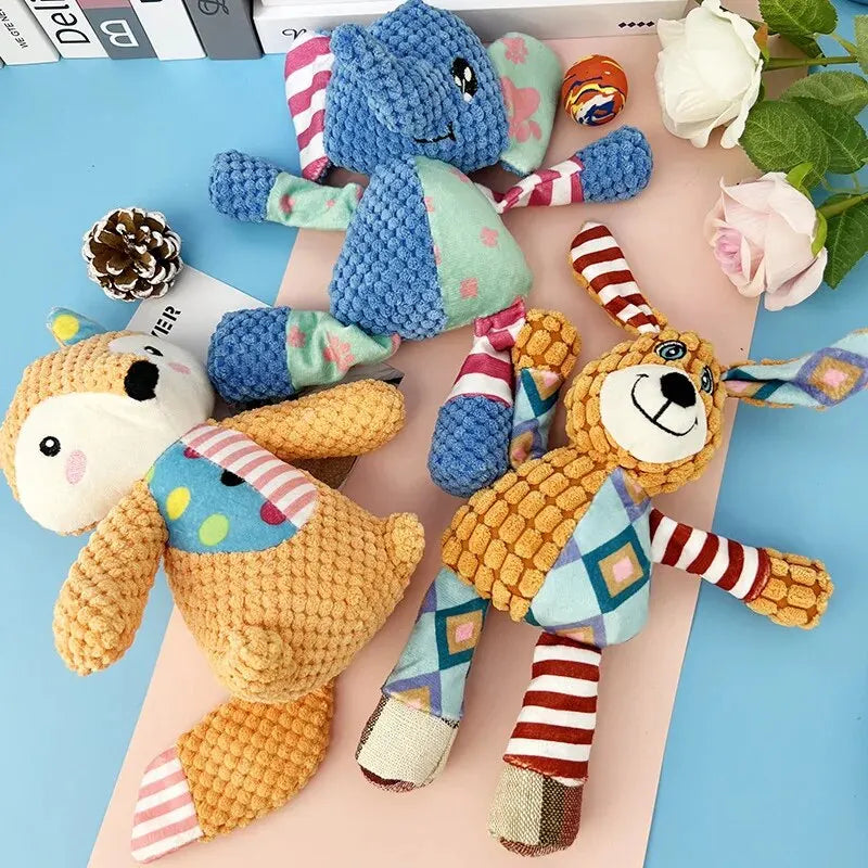 Brinquedo de Pelúcia Interativo para Pets – Mordedor Divertido e Resistente com Som!
