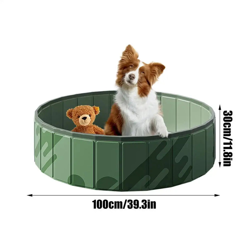 Piscina Dobrável Portátil para Pets – Banho, Diversão e Refresco Garantido!