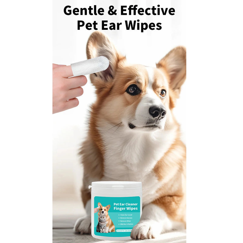 Lenços de Limpeza Auricular para Pets – Higiene e Cuidado com Ouvidos de Cães e Gatos