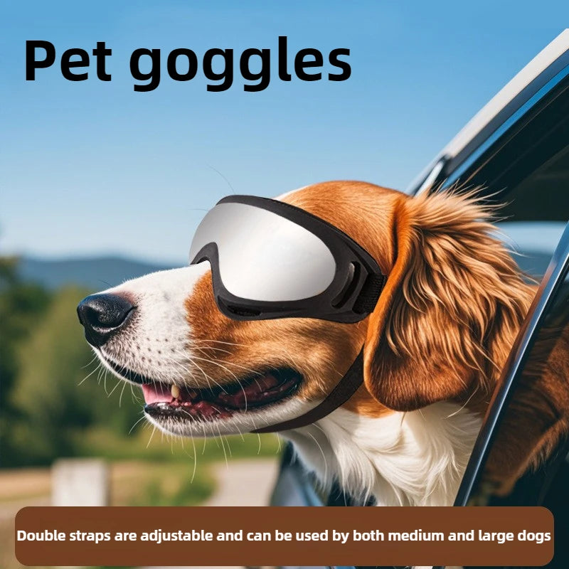 Óculos de Sol Ajustáveis para Cães – Proteção UV e Estilo para Atividades ao Ar Livre!