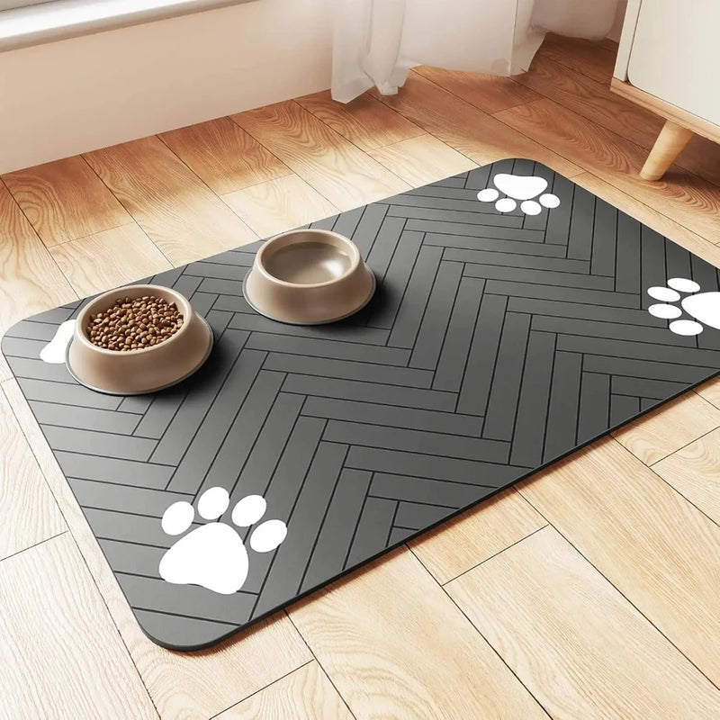 Tapete Absorvente Impermeável para Alimentação de Pets – Antiderrapante e de Secagem Rápida!