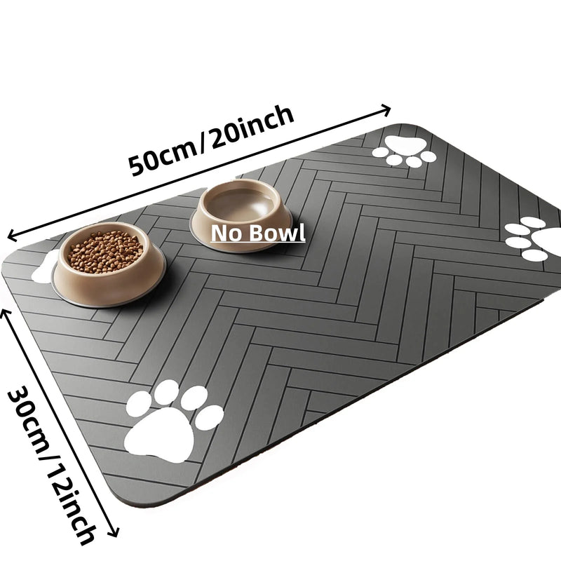 Tapete Absorvente Impermeável para Alimentação de Pets – Antiderrapante e de Secagem Rápida!