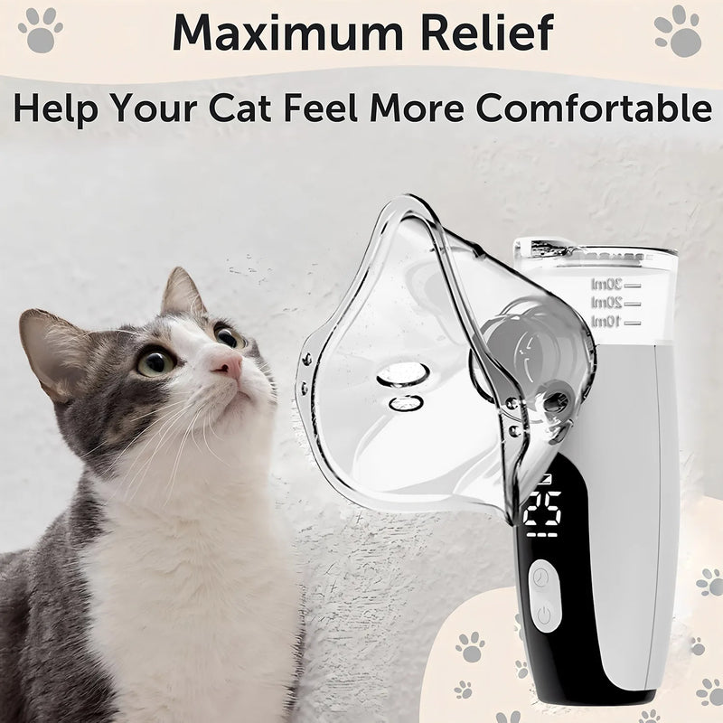 Nebulizador Portátil para Pets – Inalador Silencioso e Eficiente para Cães e Gatos